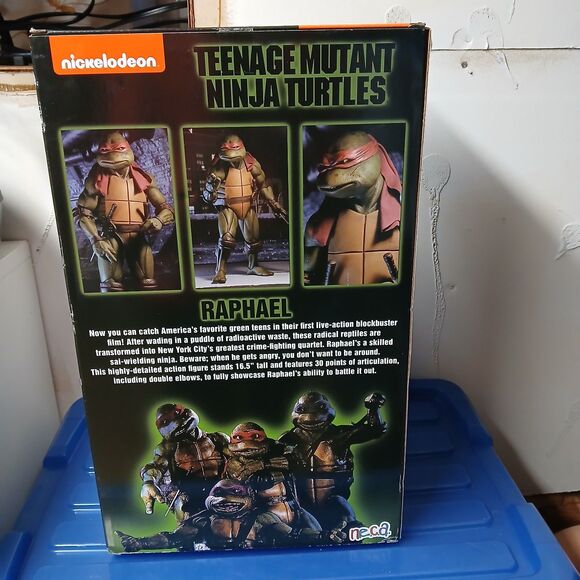Teenage Mutant Ninja Turtles 1:4 Raphael Figure In Box 2017 NECA 18” TMNT Movie - Picture 4 of 8
